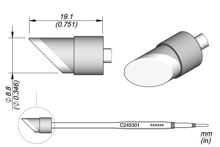 C245301 - Bevel Cartridge Ø 8.8